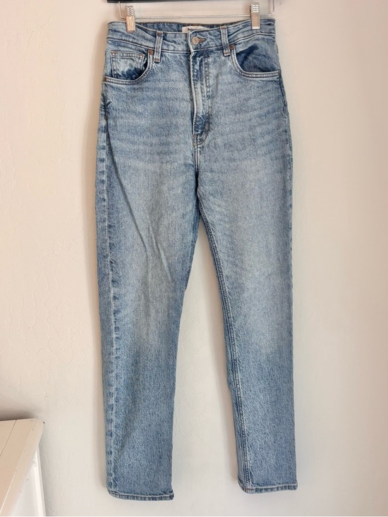 Reformation Denim - Reformation High Rise Straight Leg Jeans in Light Wash Denim, Sz 27